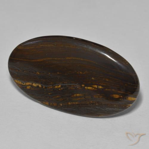 Matriz Ojo de Tigre Multicolor natural de 23.38 ct, Ovalada, Opaco