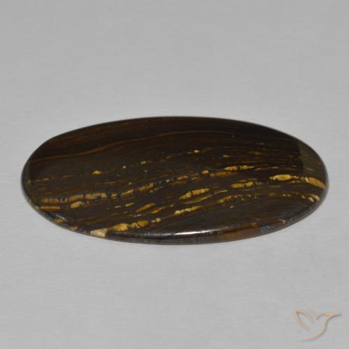 Matriz Ojo de Tigre Multicolor natural de 23.38 ct, Ovalada, Opaco