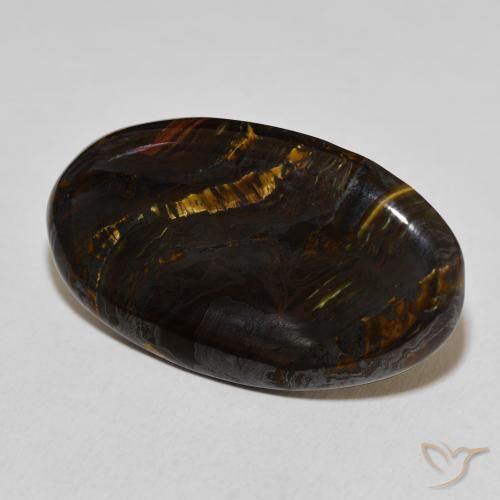 Matriz Ojo de Tigre Multicolor natural de 27.18 ct, Ovalada, Opaco