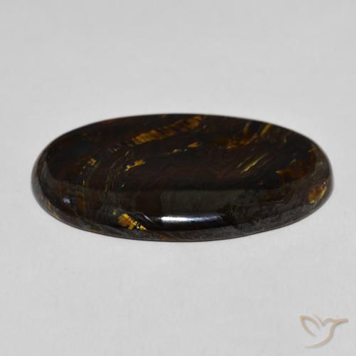 Matriz Ojo de Tigre Multicolor natural de 27.18 ct, Ovalada, Opaco