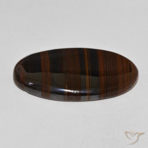 Matriz Ojo de Tigre Multicolor natural de 37.05 ct, Ovalada, Opaco