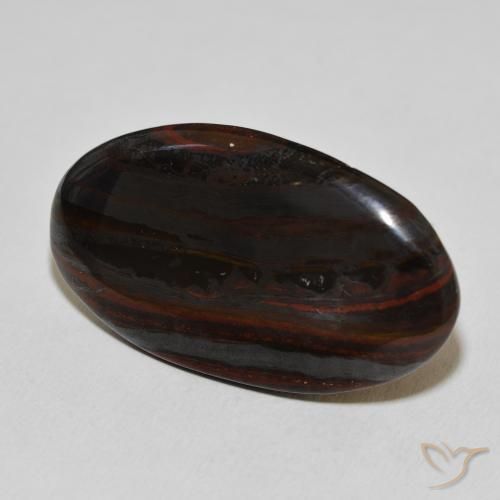 Matriz Ojo de Tigre Multicolor natural de 29.81 ct, Ovalada, Opaco