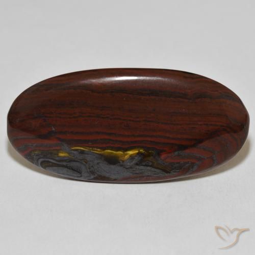 33.09ct Natural Multicolor Matriz Ojo de Tigre, Ovalada, Opaco