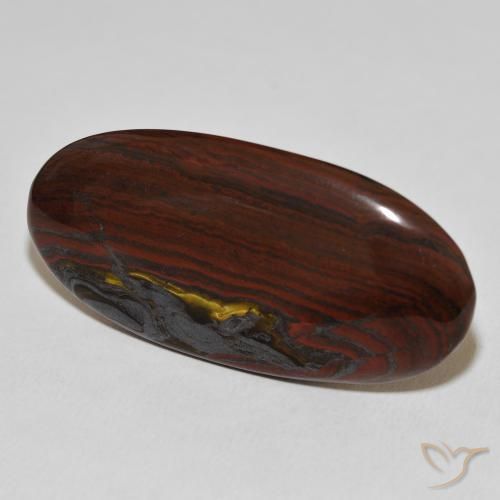 Matriz Ojo de Tigre Multicolor natural de 33.09 ct, Ovalada, Opaco