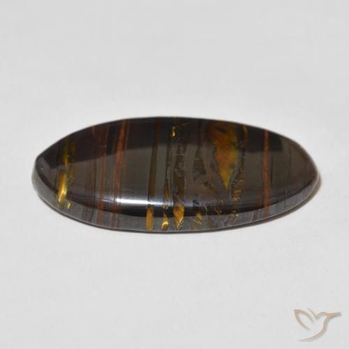 Matriz Ojo de Tigre Multicolor natural de 36.56 ct, Ovalada, Opaco