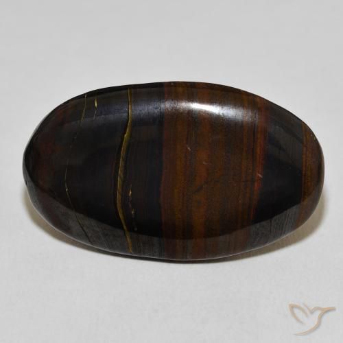 30.78ct Natural Multicolor Matriz Ojo de Tigre, Ovalada, Opaco