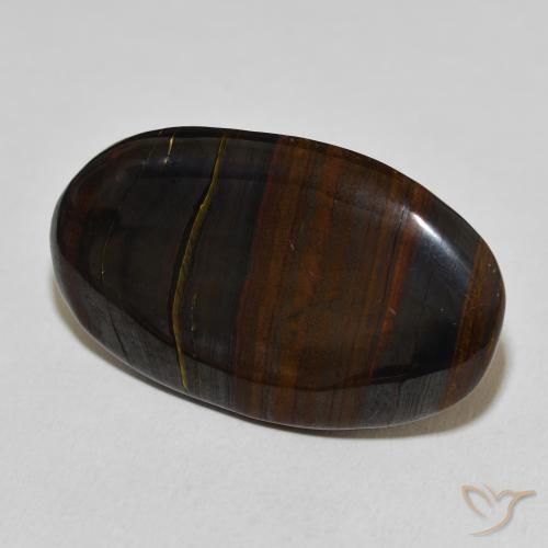 Matriz Ojo de Tigre Multicolor natural de 30.78 ct, Ovalada, Opaco
