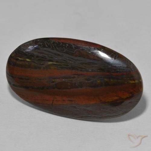 Matriz Ojo de Tigre Multicolor natural de 32.15 ct, Ovalada, Opaco