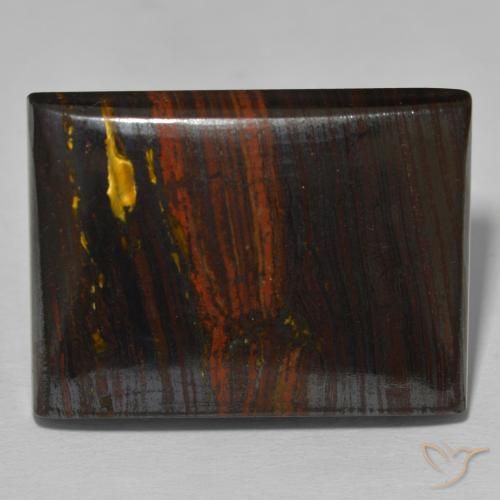 47.43ct Natural Multicolor Matriz Ojo de Tigre, Corte Baguette, Opaco