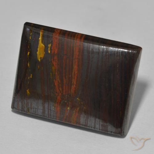 Matriz Ojo de Tigre Multicolor natural de 47.43 ct, Corte Baguette, Opaco