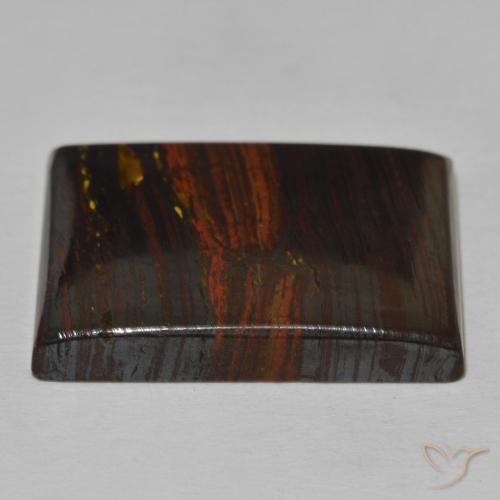 Matriz Ojo de Tigre Multicolor natural de 47.43 ct, Corte Baguette, Opaco
