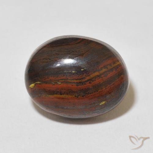 12.50ct Natural Multicolor Matriz Ojo de Tigre, Ovalada, Opaco