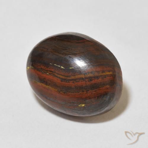 Matriz Ojo de Tigre Multicolor natural de 12.50 ct, Ovalada, Opaco