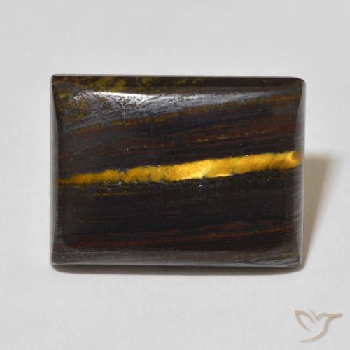 23.57ct Natural Multicolor Matriz Ojo de Tigre, Corte Baguette, Opaco, Photo A