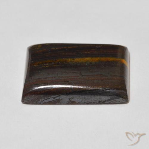 Matriz Ojo de Tigre Multicolor natural de 23.57 ct, Corte Baguette, Opaco