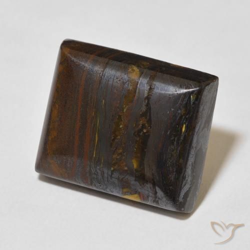 Matriz Ojo de Tigre Multicolor natural de 27.25 ct, Corte Baguette, Opaco