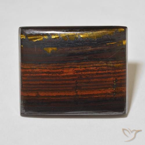 44.19ct Natural Multicolor Matriz Ojo de Tigre, Corte Baguette, Opaco