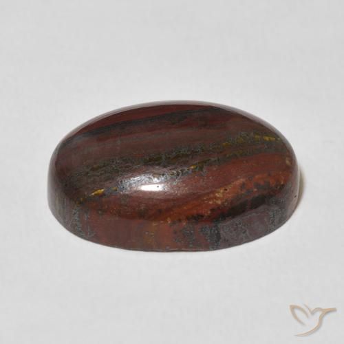 Matriz Ojo de Tigre Multicolor natural de 17.22 ct, Ovalada, Opaco