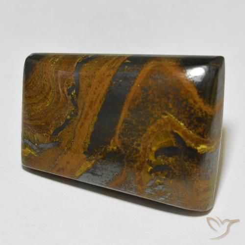 Matriz Ojo de Tigre Multicolor natural de 67.54 ct, Corte Baguette, Opaco
