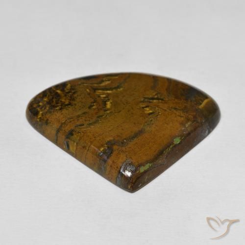 Matriz Ojo de Tigre Multicolor natural de 41.83 ct, En forma de pera, Opaco