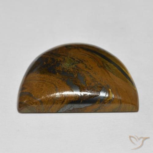 Matriz Ojo de Tigre Multicolor natural de 53.17 ct, Elegante, Opaco