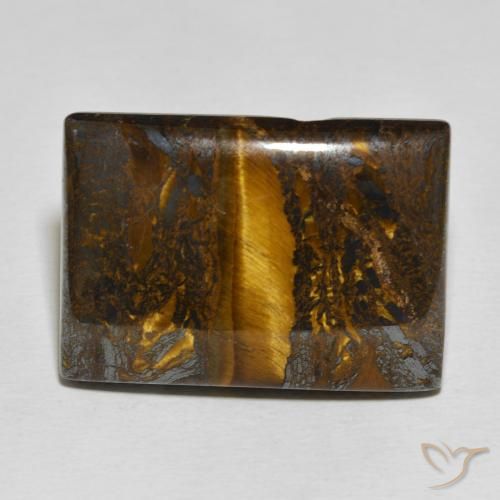 49.75ct Natural Multicolor Matriz Ojo de Tigre, Corte Baguette, Opaco