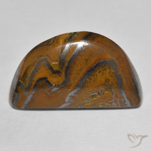 36.48ct Natural Marrón cálido Matriz Ojo de Tigre, Elegante, Opaco