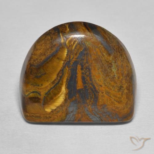 26.82ct Natural Marrón medio Matriz Ojo de Tigre, Elegante, Opaco
