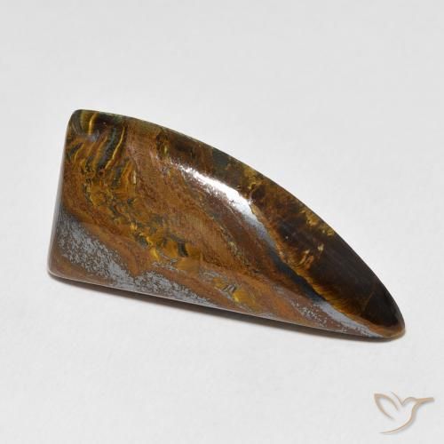 Matriz Ojo de Tigre Marrón dorado natural de 37.54 ct, Elegante, Opaco