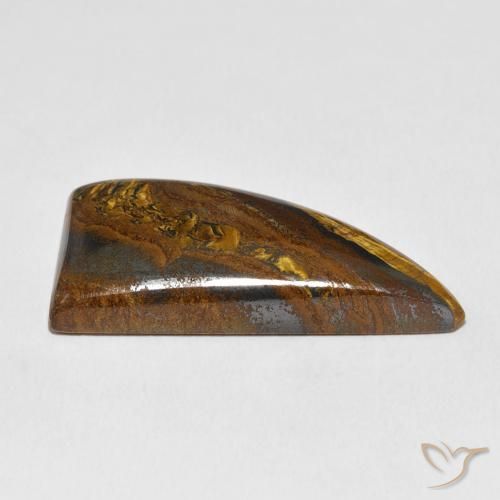 Matriz Ojo de Tigre Marrón dorado natural de 37.54 ct, Elegante, Opaco