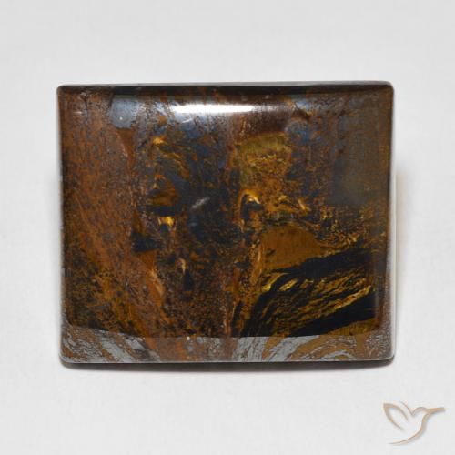 58.40ct Natural Marrón cálido Matriz Ojo de Tigre, Corte Baguette, Opaco