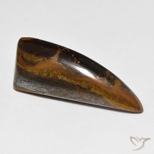 Matriz Ojo de Tigre Medium Dark-Brown natural de 44.79 ct, Elegante, Opaco