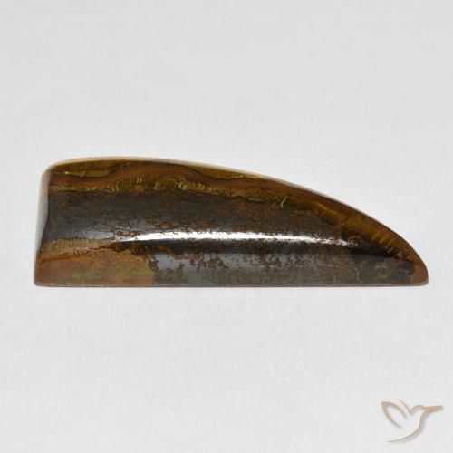 Matriz Ojo de Tigre Medium Dark-Brown natural de 44.79 ct, Elegante, Opaco