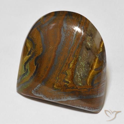 Matriz Ojo de Tigre Medium Light-Brown natural de 71.86 ct, Elegante, Opaco