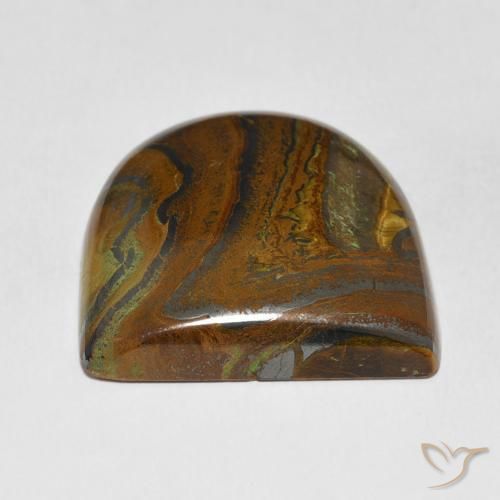 Matriz Ojo de Tigre Medium Light-Brown natural de 71.86 ct, Elegante, Opaco