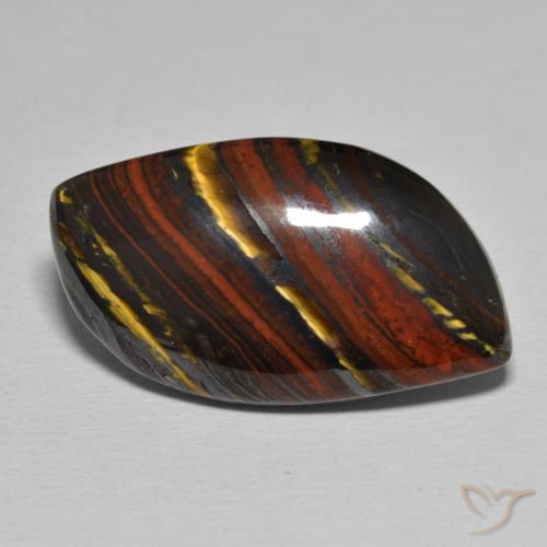 23.18ct Natural Multicolor Matriz Ojo de Tigre, Elegante, Opaco