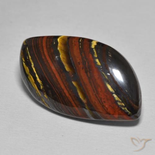 Matriz Ojo de Tigre Multicolor natural de 23.18 ct, Elegante, Opaco