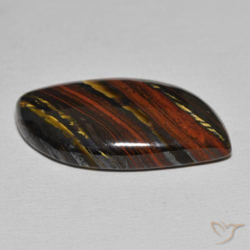 Matriz Ojo de Tigre Multicolor natural de 23.18 ct, Elegante, Opaco
