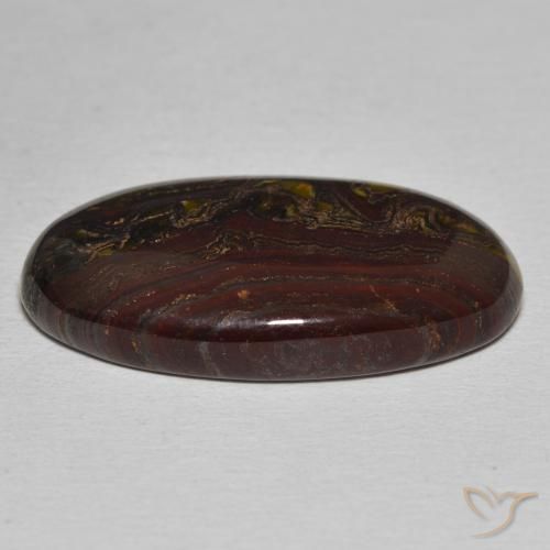 Matriz Ojo de Tigre Multicolor natural de 25.06 ct, Ovalada, Opaco