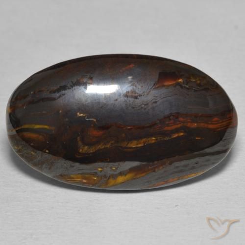 20.35ct Natural Multicolor Matriz Ojo de Tigre, Ovalada, Opaco