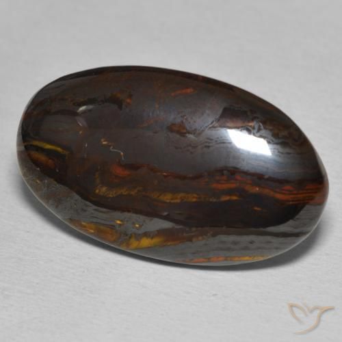 Matriz Ojo de Tigre Multicolor natural de 20.35 ct, Ovalada, Opaco