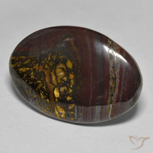 Matriz Ojo de Tigre Multicolor natural de 45.86 ct, Ovalada, Opaco