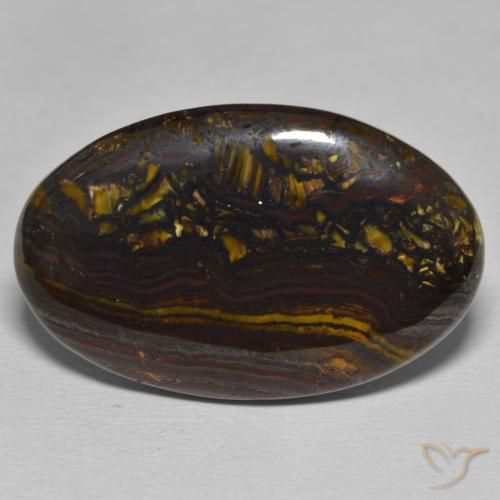 40.09ct Natural Multicolor Matriz Ojo de Tigre, Ovalada, Opaco