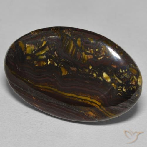 Matriz Ojo de Tigre Multicolor natural de 40.09 ct, Ovalada, Opaco