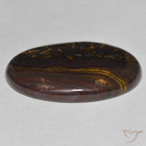 Matriz Ojo de Tigre Multicolor natural de 40.09 ct, Ovalada, Opaco