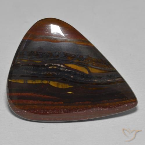 Matriz Ojo de Tigre Multicolor natural de 58.62 ct, En forma de pera, Opaco