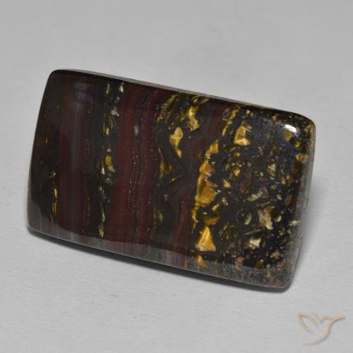 Matriz Ojo de Tigre Multicolor natural de 50.01 ct, Corte Baguette, Opaco