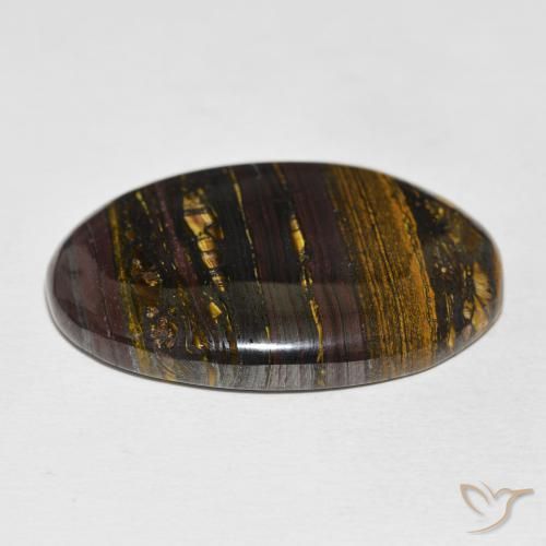 Matriz Ojo de Tigre Multicolor natural de 56.77 ct, Ovalada, Opaco