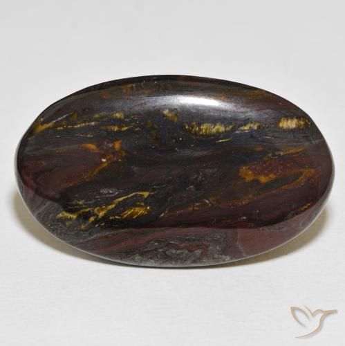58.28ct Natural Multicolor Matriz Ojo de Tigre, Ovalada, Opaco