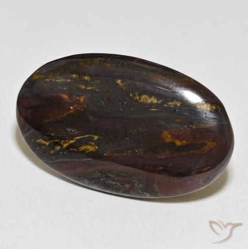 Matriz Ojo de Tigre Multicolor natural de 58.28 ct, Ovalada, Opaco